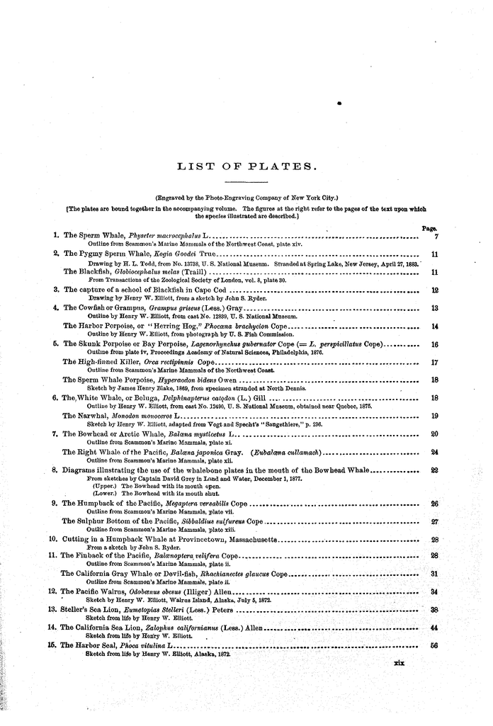 List of Plates Collections & Research