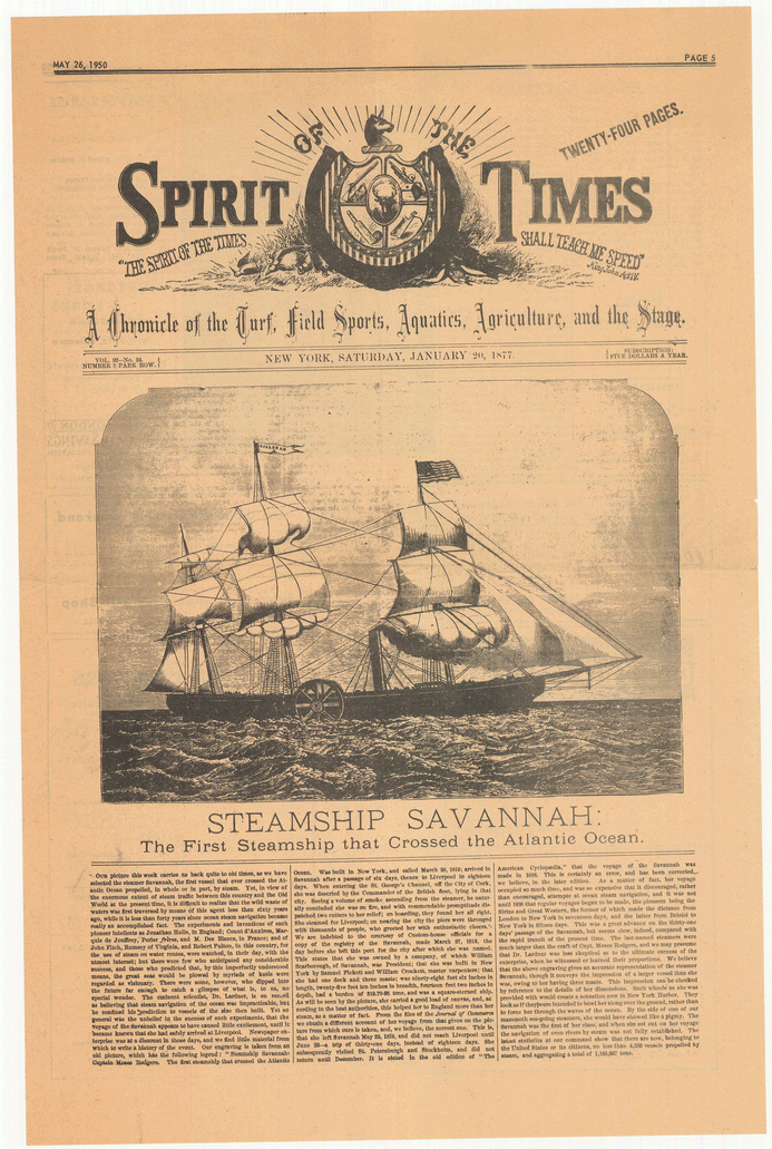 Spirit of the Times, 1950 Collections
